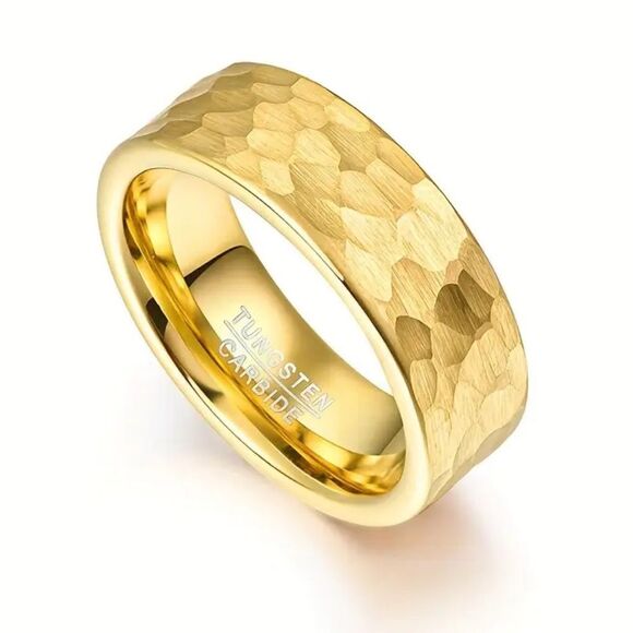 Tungsten Carbide Gold Finish Ring - Picture 5 of 6